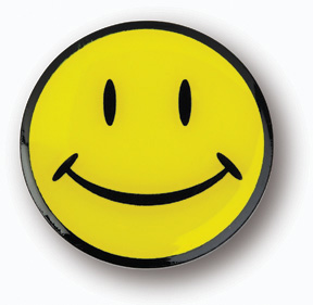 Yellow Happy Face Ball Marker