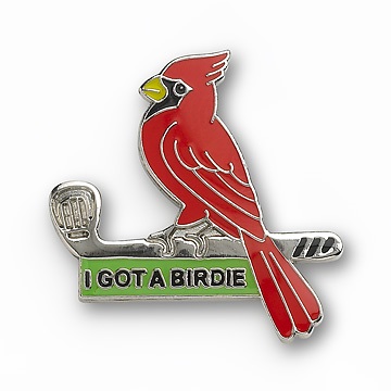 Cardinal on club birdie pin